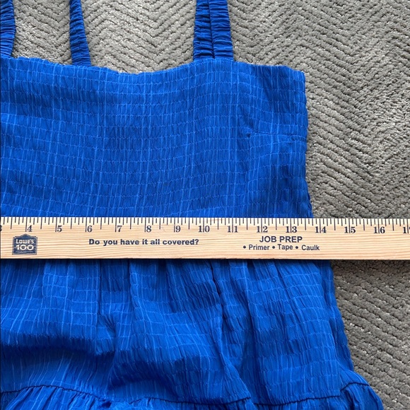 Dear John Blue Tiered Smocked Sundress Sleeveless Summer Dress Size XS - Picture 12 of 13
